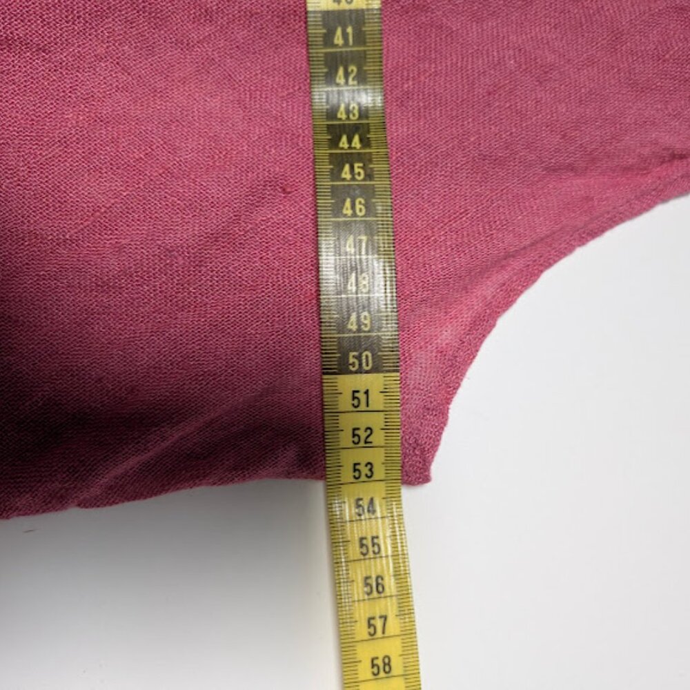 (L) Flax Linen Tunic Raspberry Pink - Picture 7 of 9